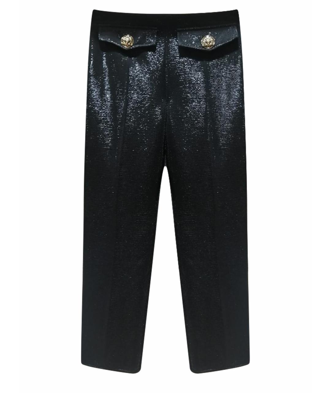 ELISABETTA FRANCHI Черные прямые брюки, фото 1