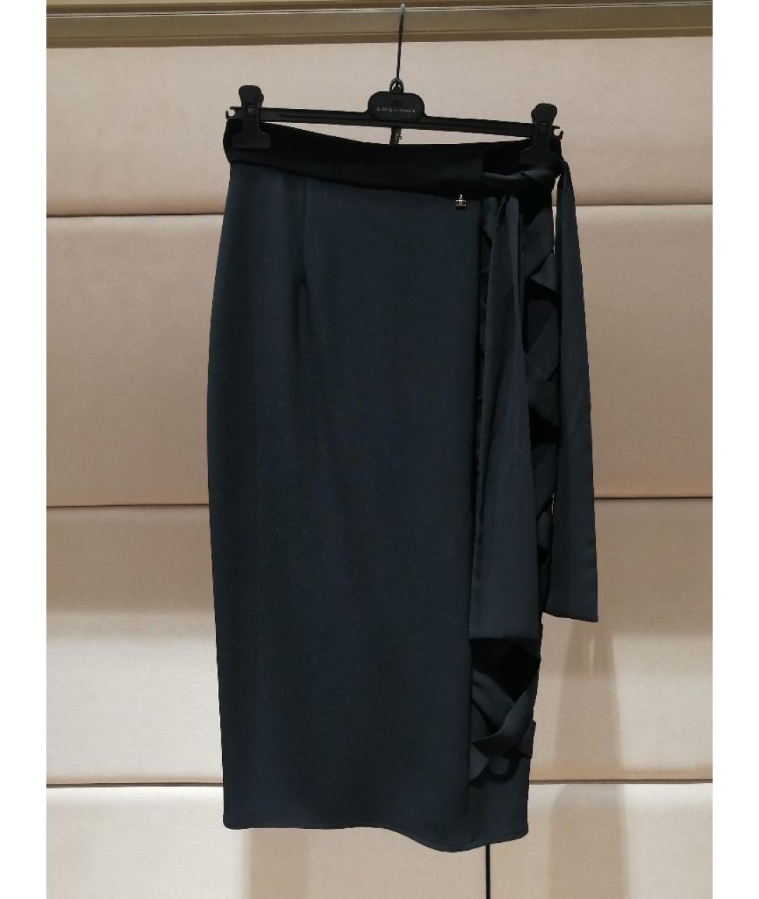 ELISABETTA FRANCHI Черная юбка миди, фото 3