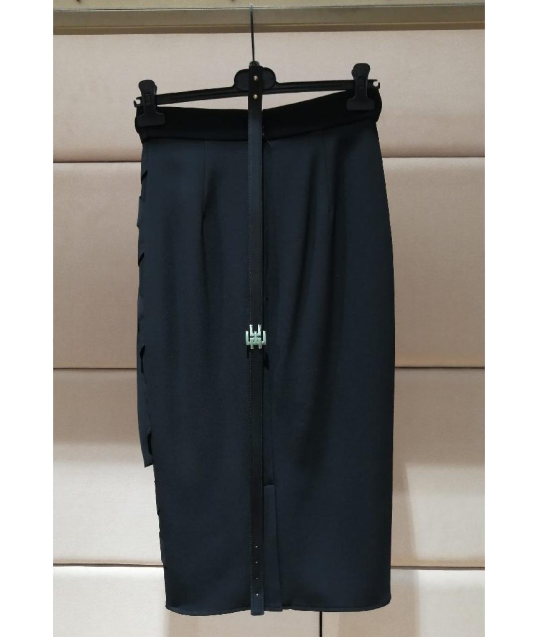 ELISABETTA FRANCHI Черная юбка миди, фото 2