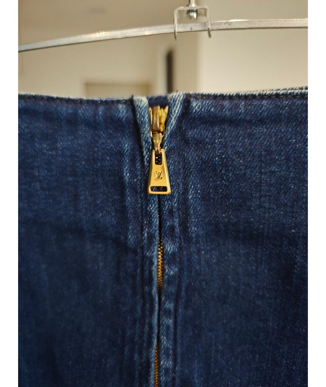 LOUIS VUITTON Синий деним костюм с юбками, фото 6