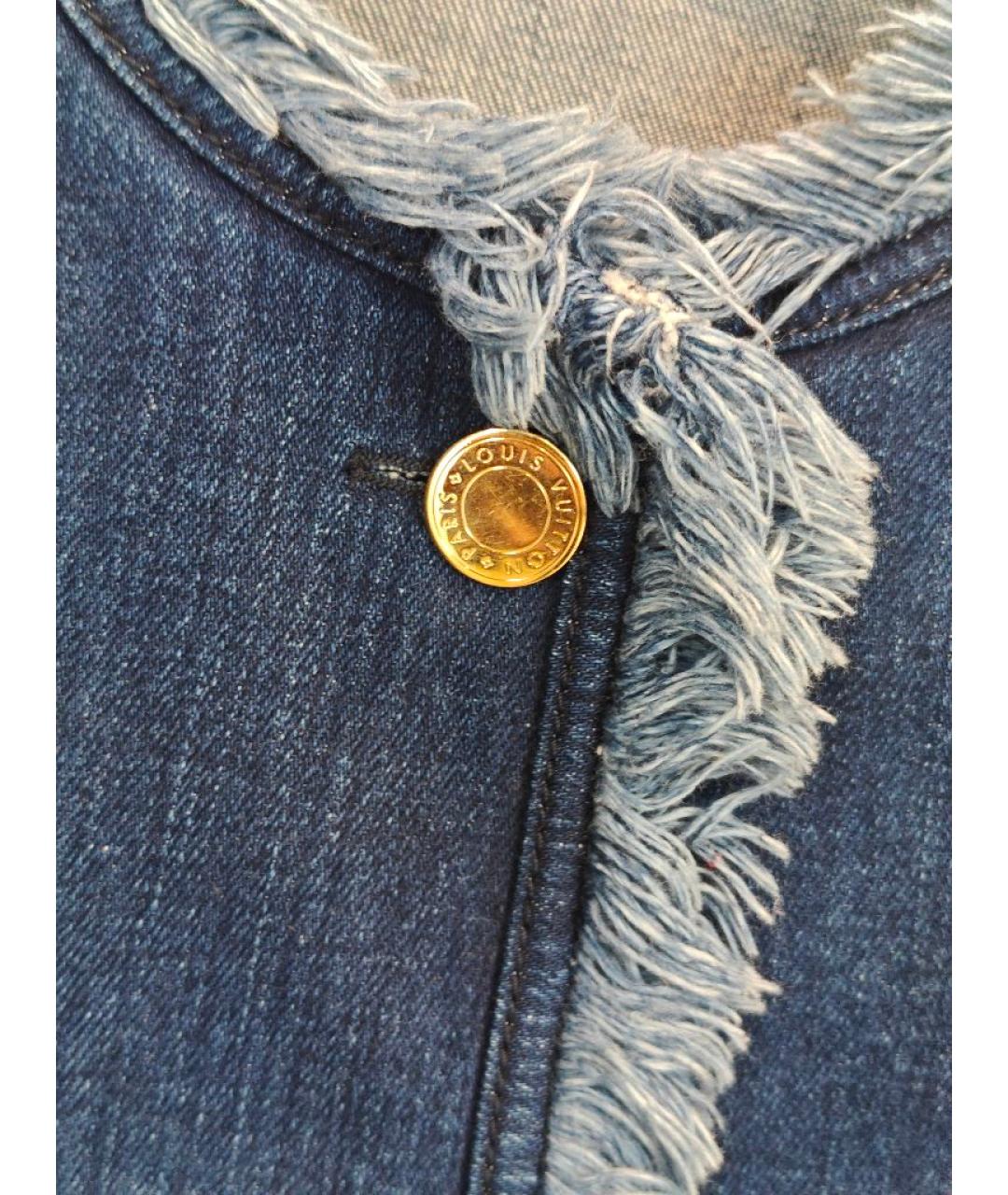 LOUIS VUITTON Синий деним костюм с юбками, фото 4
