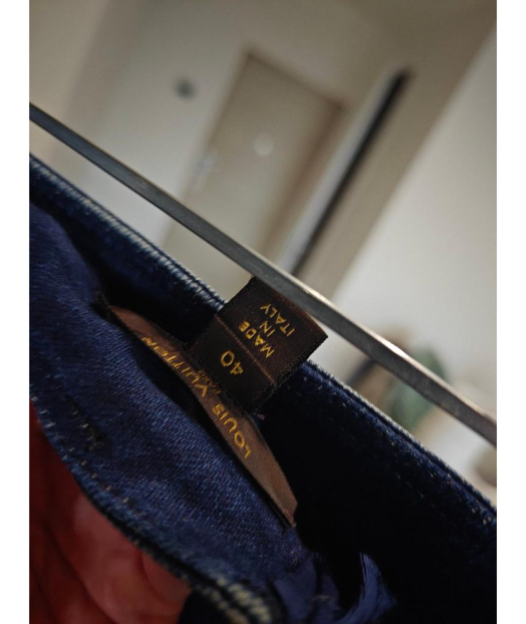 LOUIS VUITTON Синий деним костюм с юбками, фото 8