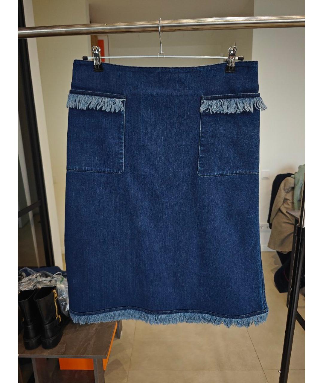 LOUIS VUITTON Синий деним костюм с юбками, фото 2