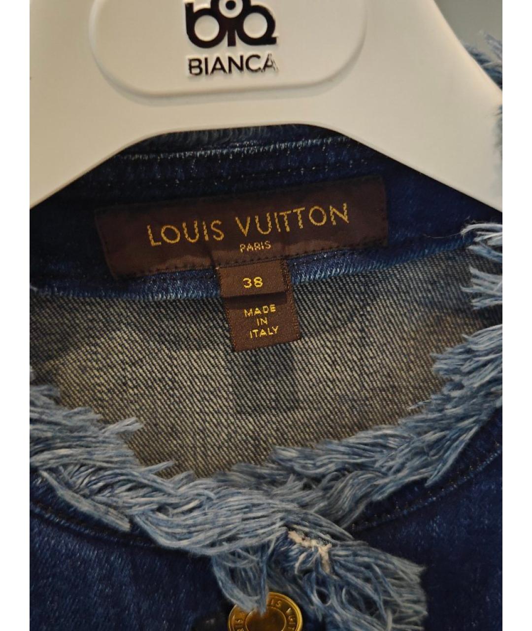 LOUIS VUITTON Синий деним костюм с юбками, фото 7