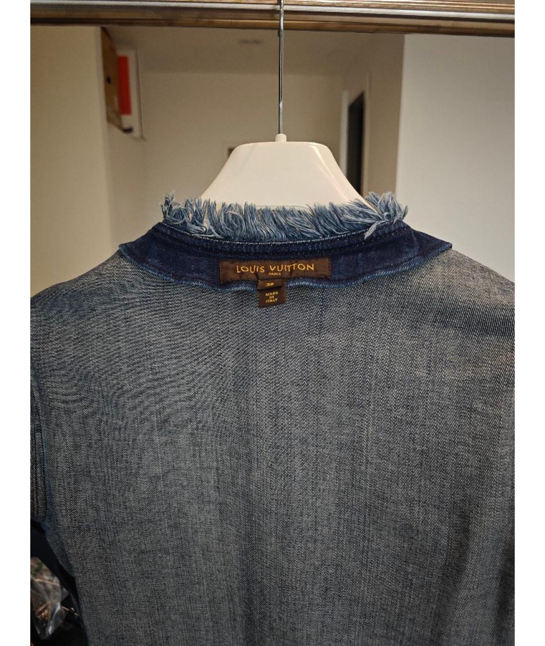 LOUIS VUITTON Синий деним костюм с юбками, фото 3