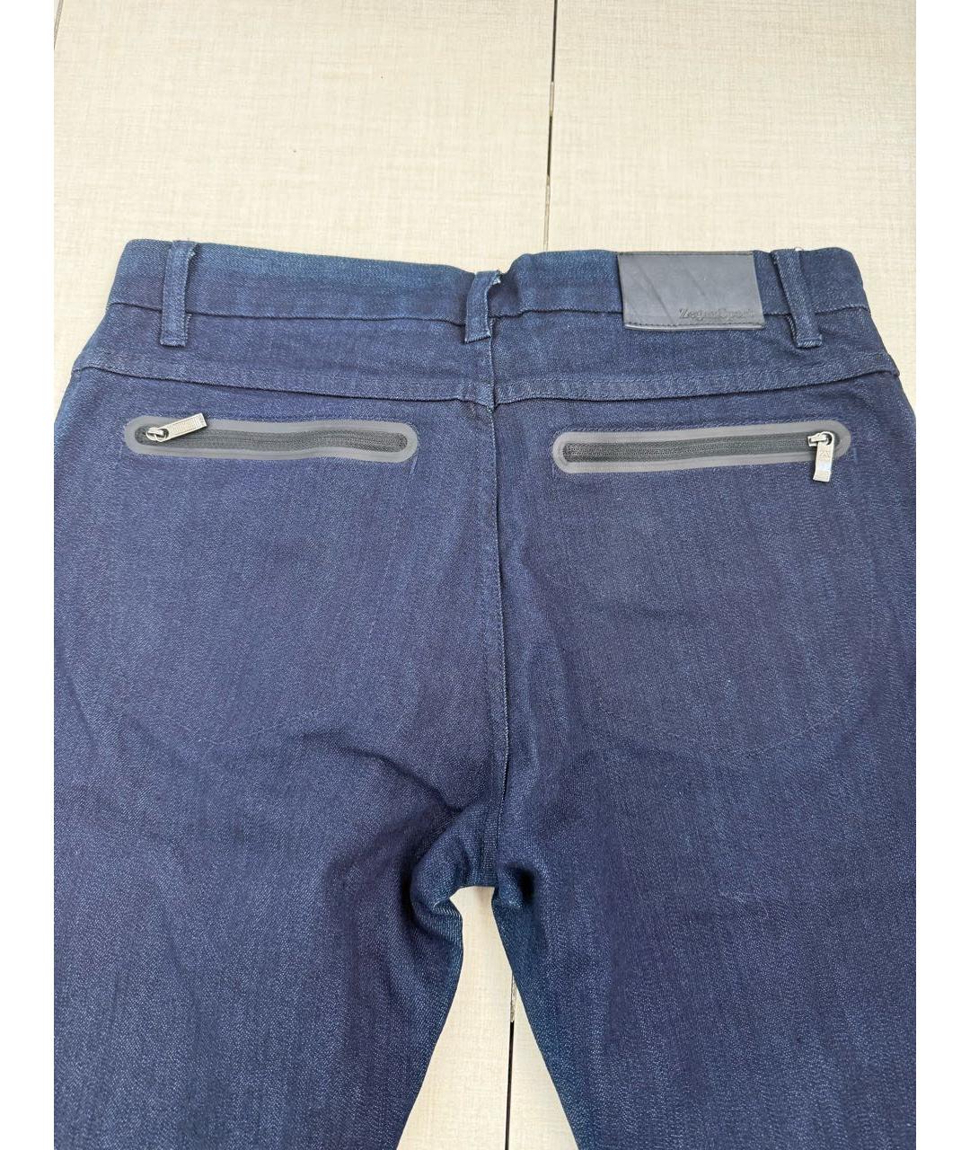 ZEGNA Темно-синие прямые джинсы, фото 5