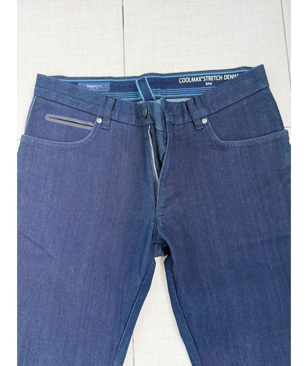 ZEGNA Темно-синие прямые джинсы, фото 3