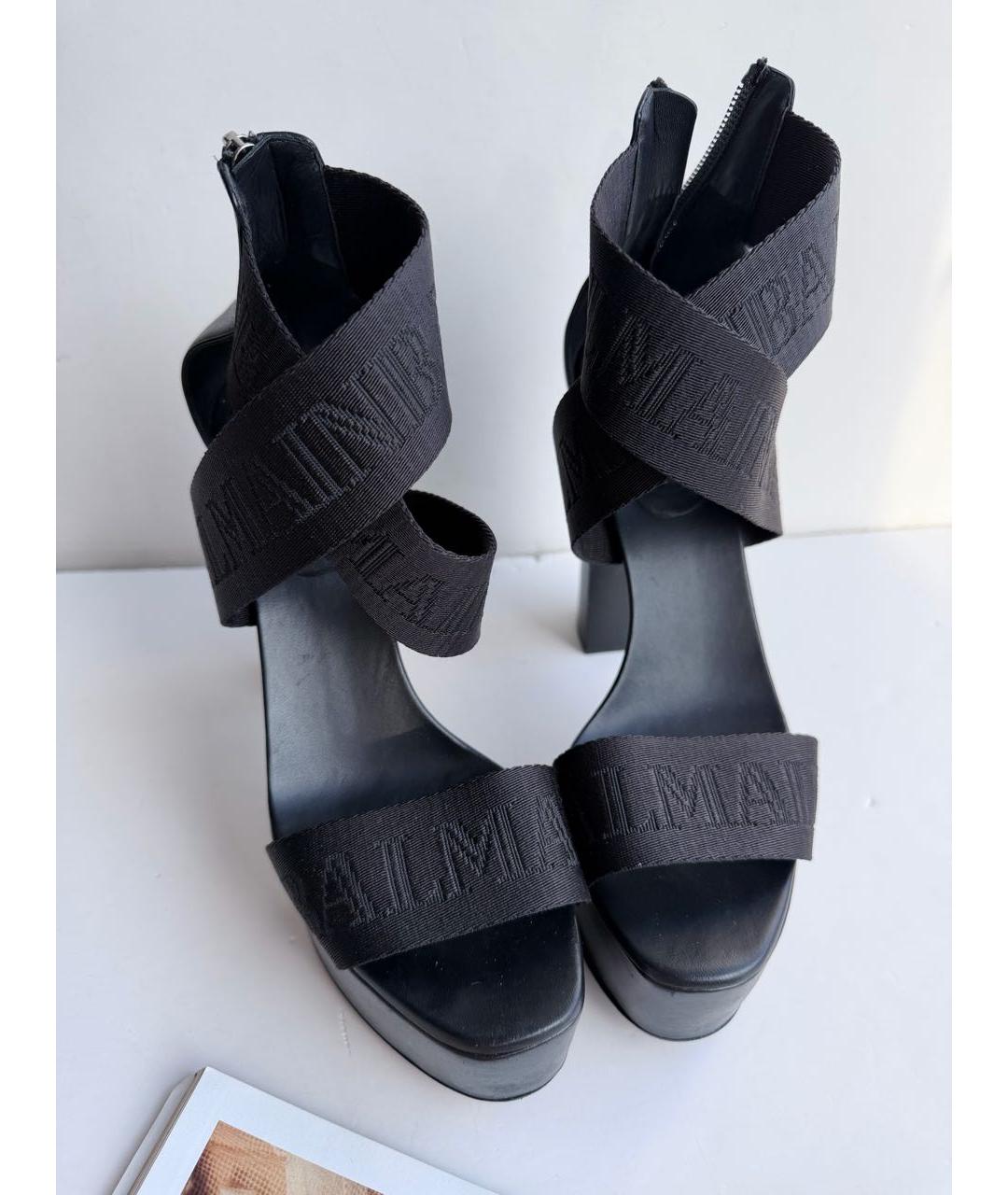 BALMAIN Черные босоножки, фото 4