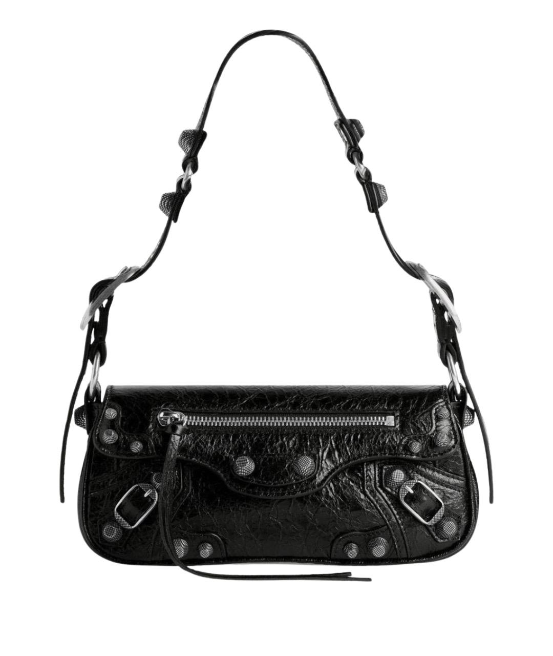 BALENCIAGA Черная кожаная сумка через плечо, фото 1