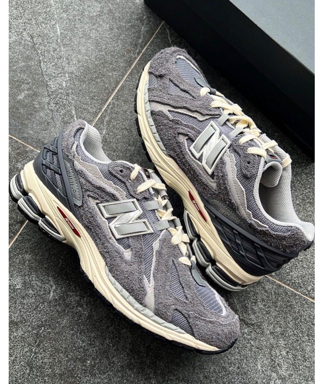 NEW BALANCE Серые замшевые кроссовки, фото 2