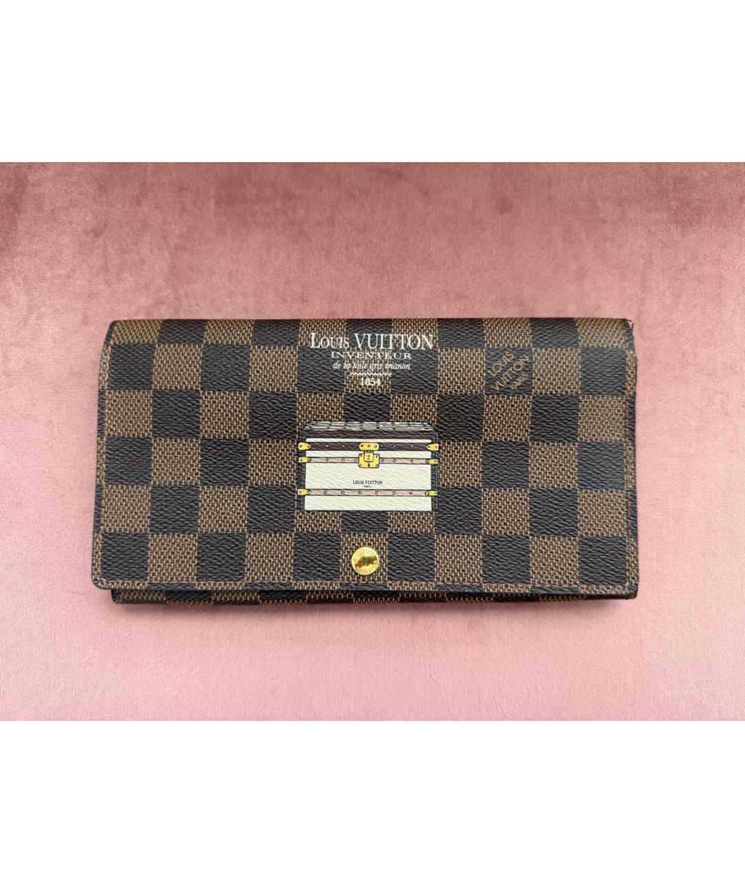 LOUIS VUITTON Коричневый кошелек, фото 5