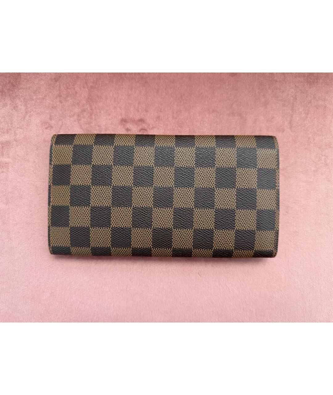 LOUIS VUITTON Коричневый кошелек, фото 3