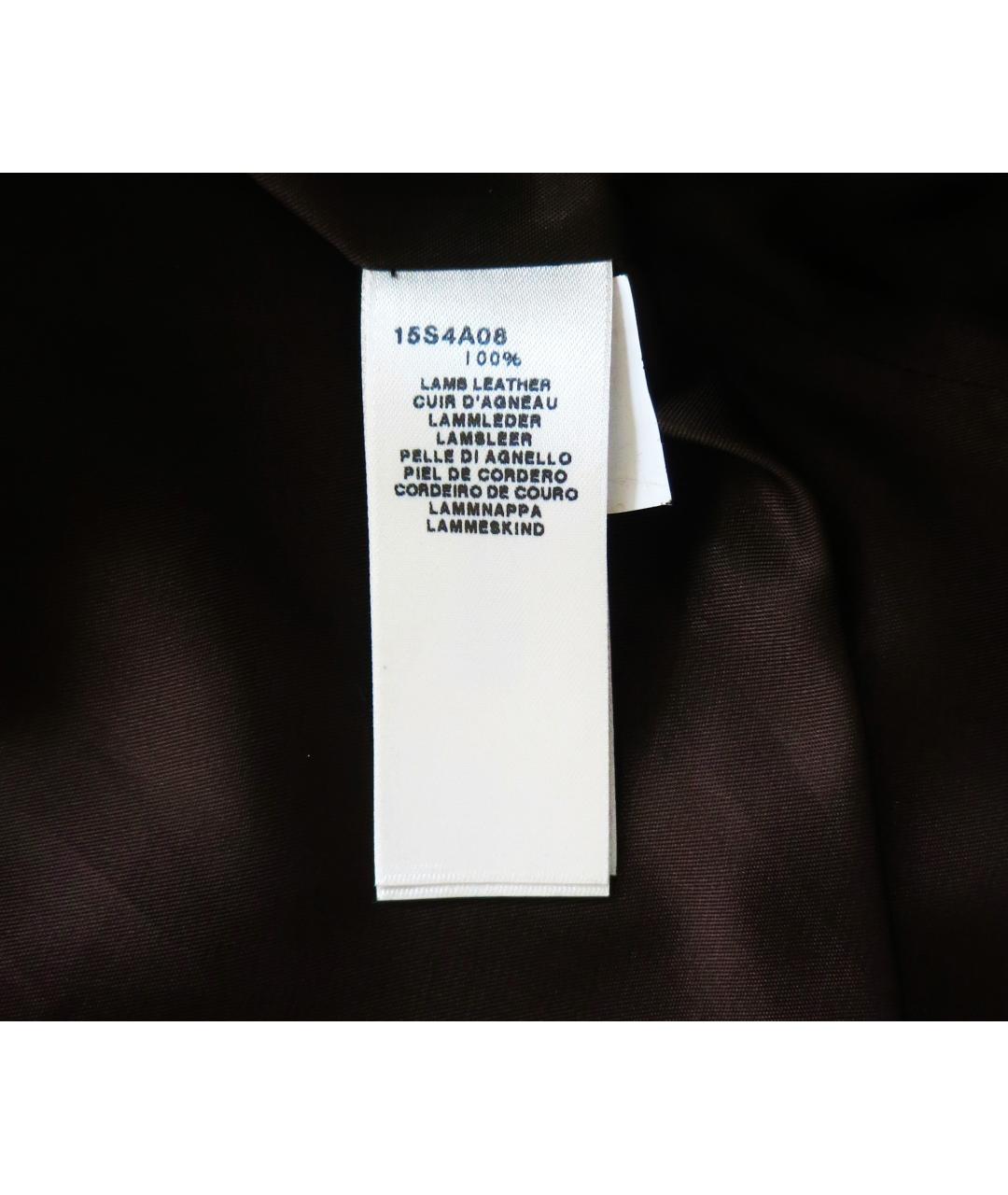 7 FOR ALL MANKIND Коричневая кожаная куртка, фото 9