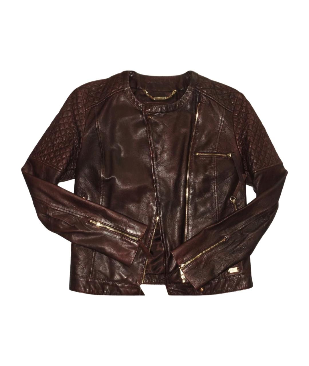 7 FOR ALL MANKIND Коричневая кожаная куртка, фото 1
