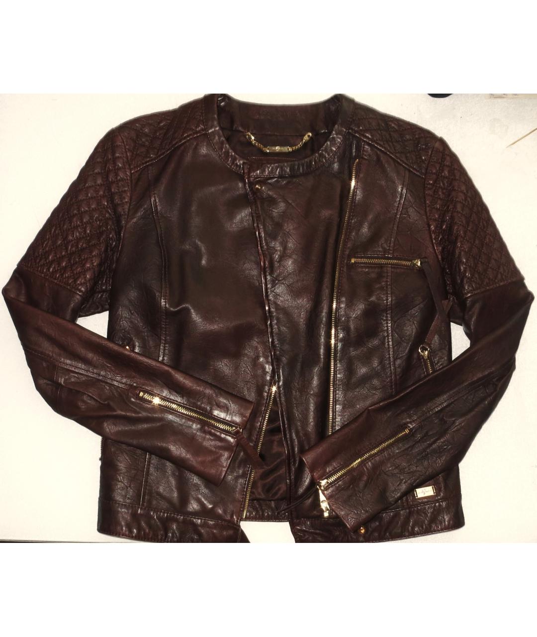7 FOR ALL MANKIND Коричневая кожаная куртка, фото 10