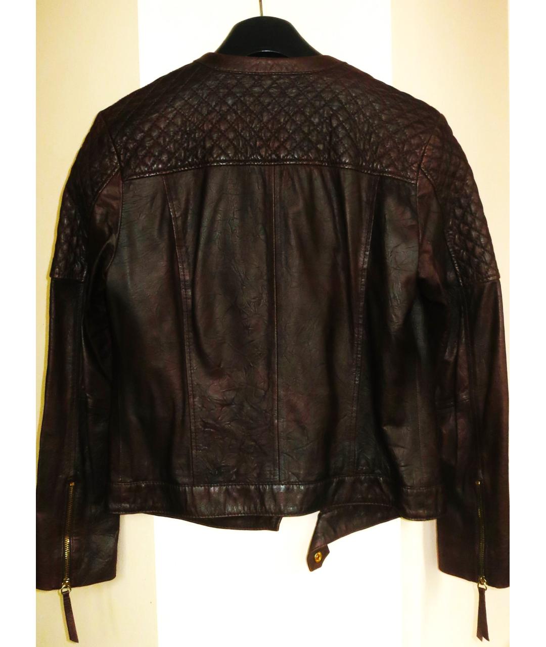 7 FOR ALL MANKIND Коричневая кожаная куртка, фото 3