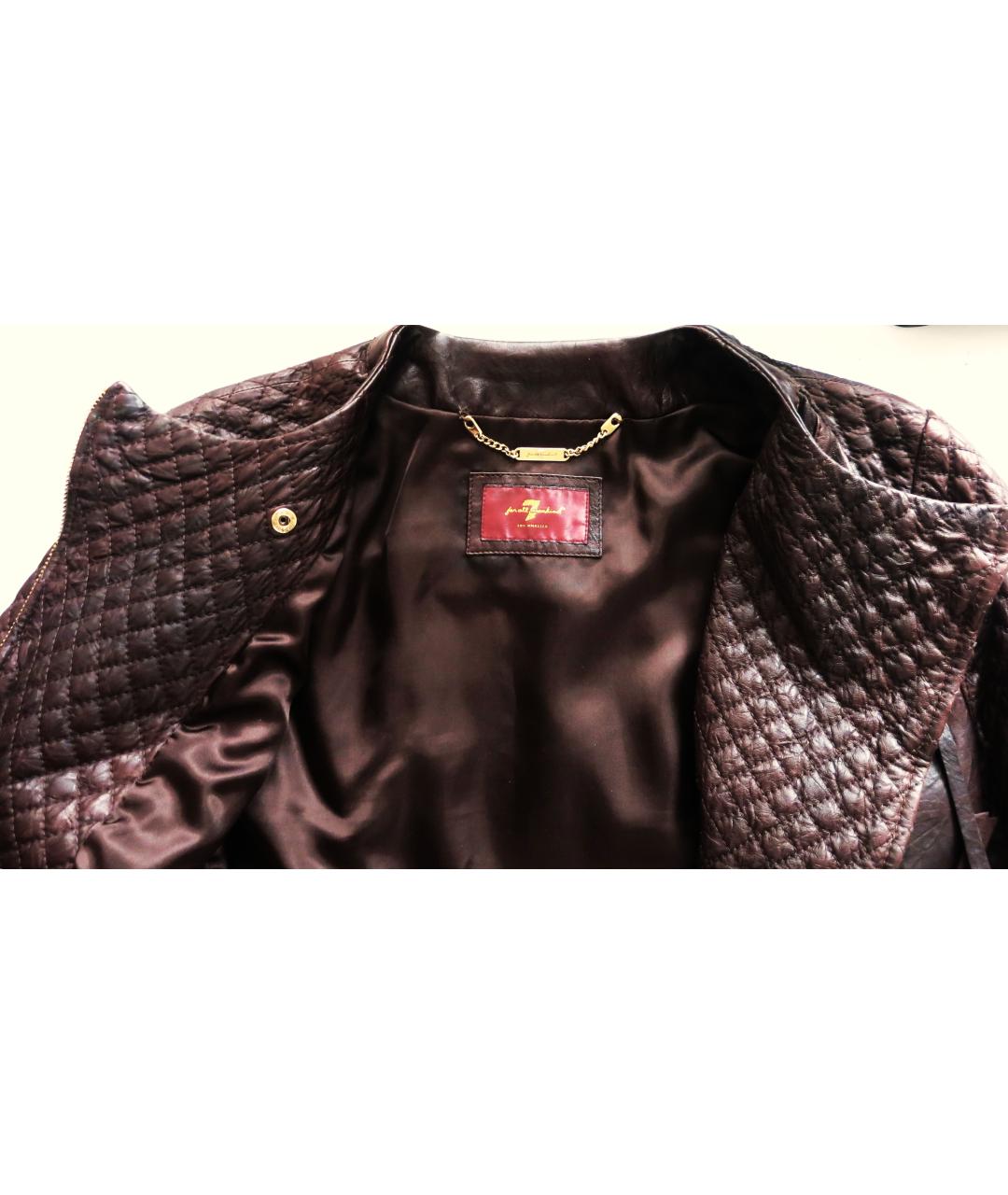 7 FOR ALL MANKIND Коричневая кожаная куртка, фото 6