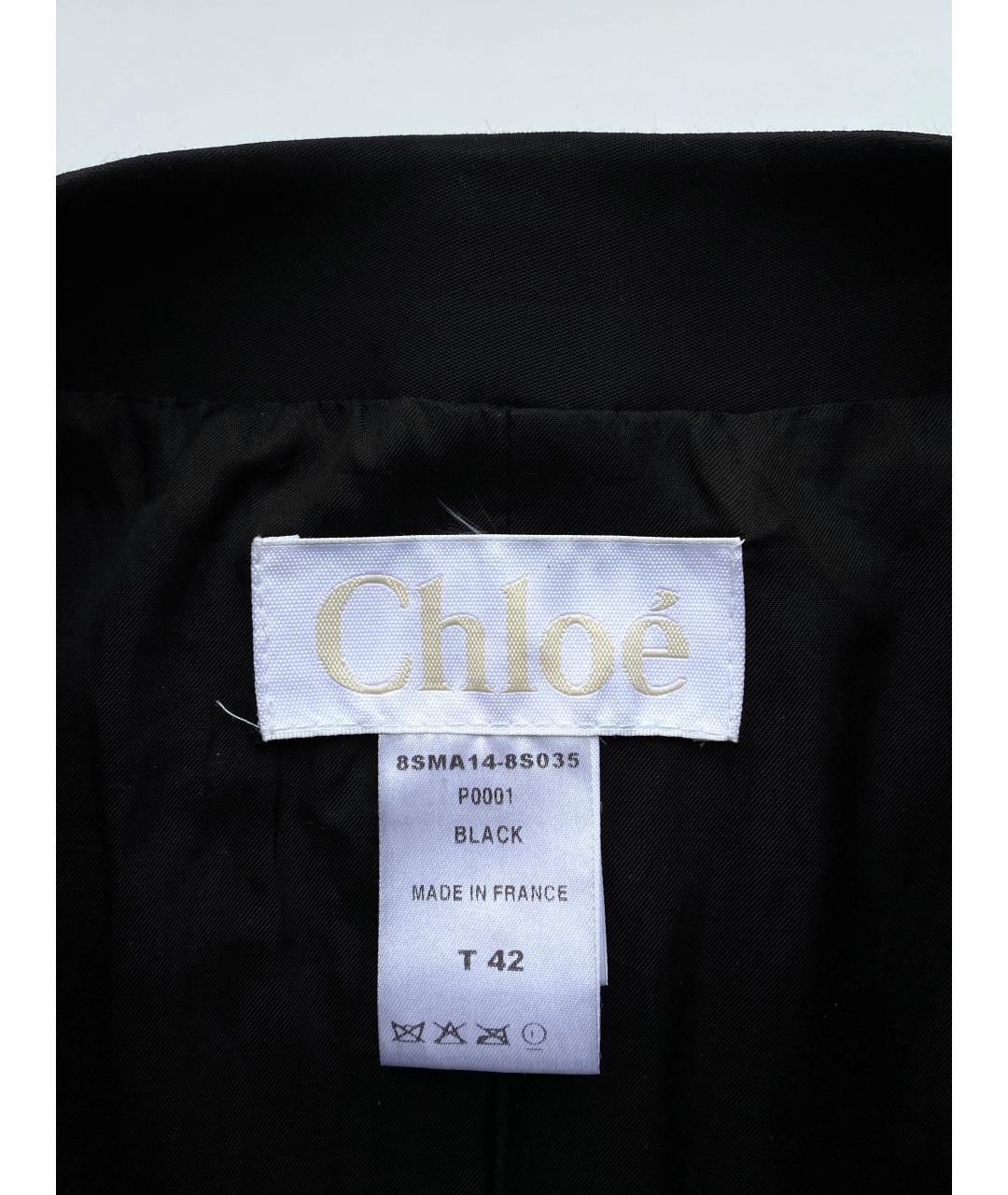 CHLOE Черное ацетатное пальто, фото 8