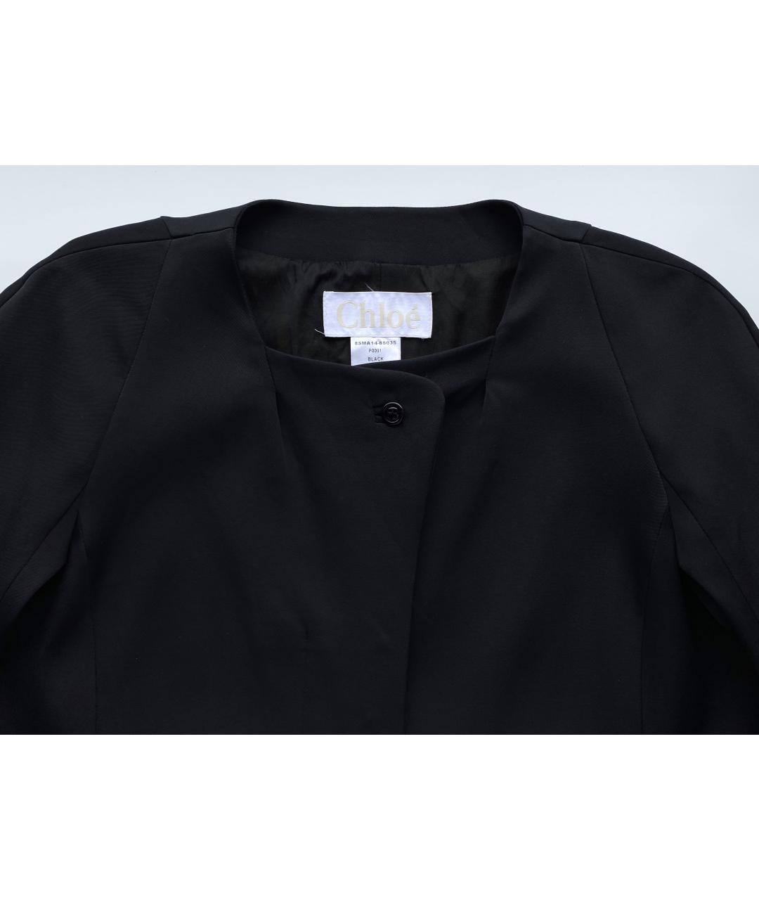 CHLOE Черное ацетатное пальто, фото 4