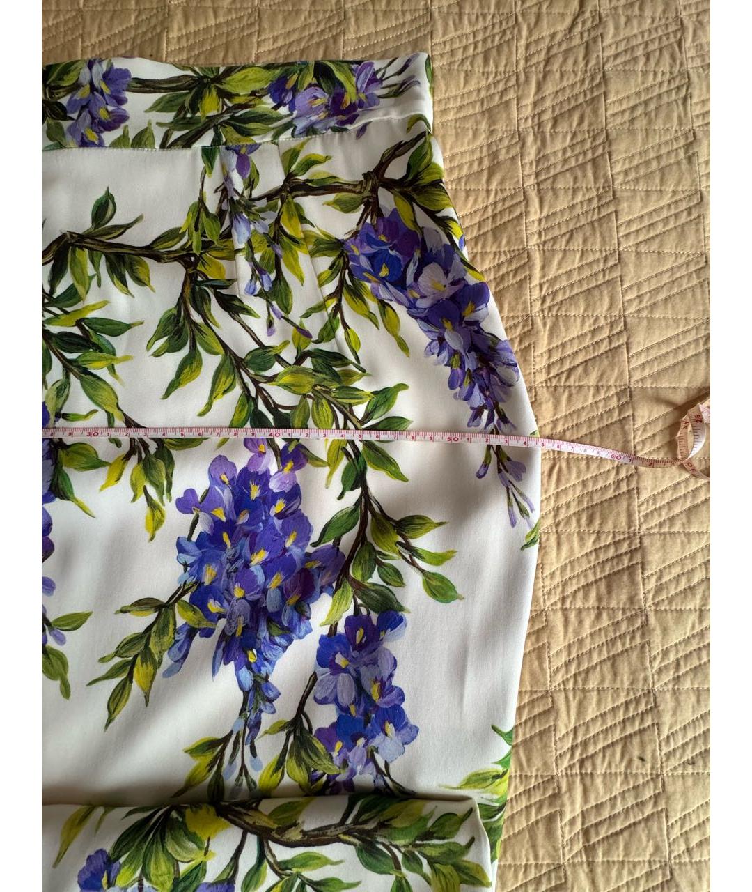 DOLCE&GABBANA Белая креповая юбка миди, фото 8