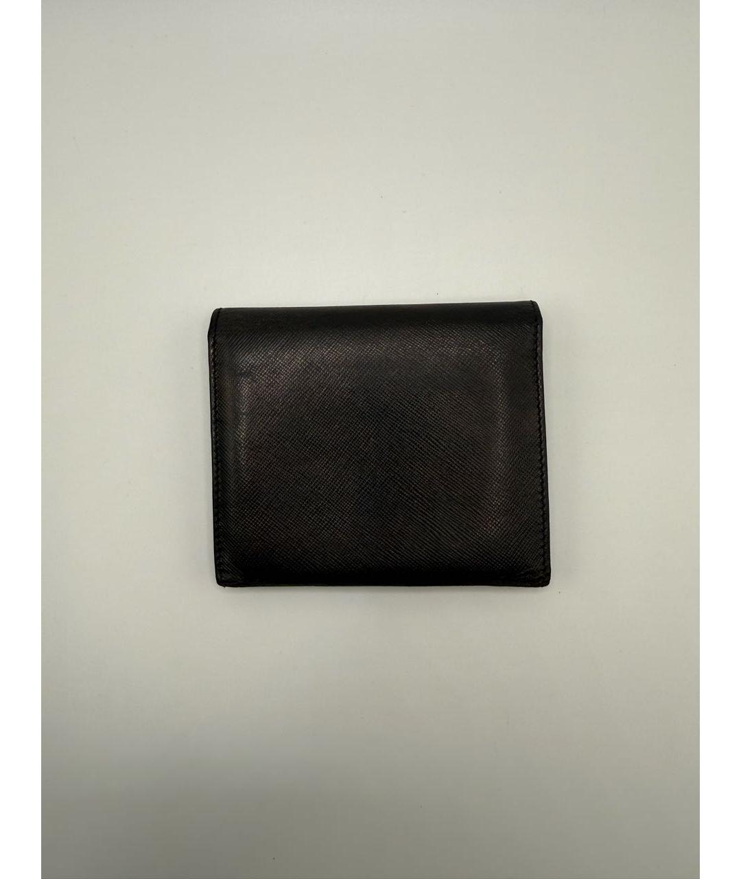 PRADA Черный кожаный кошелек, фото 2