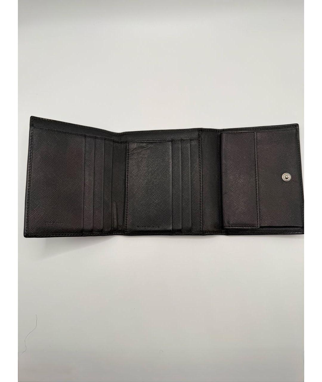 PRADA Черный кожаный кошелек, фото 4