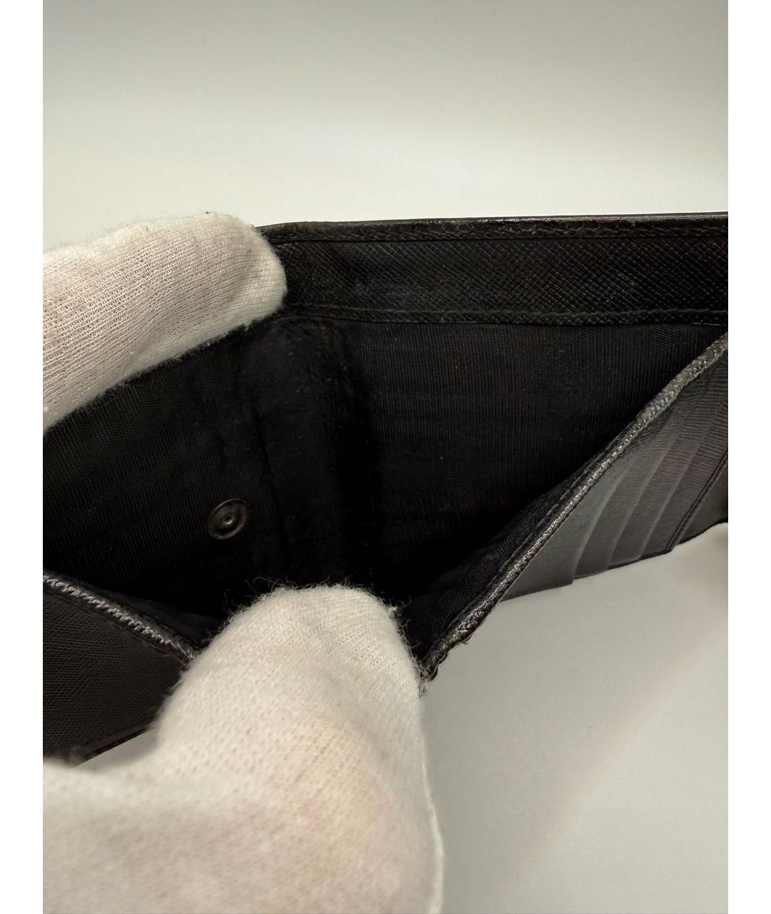 PRADA Черный кожаный кошелек, фото 7