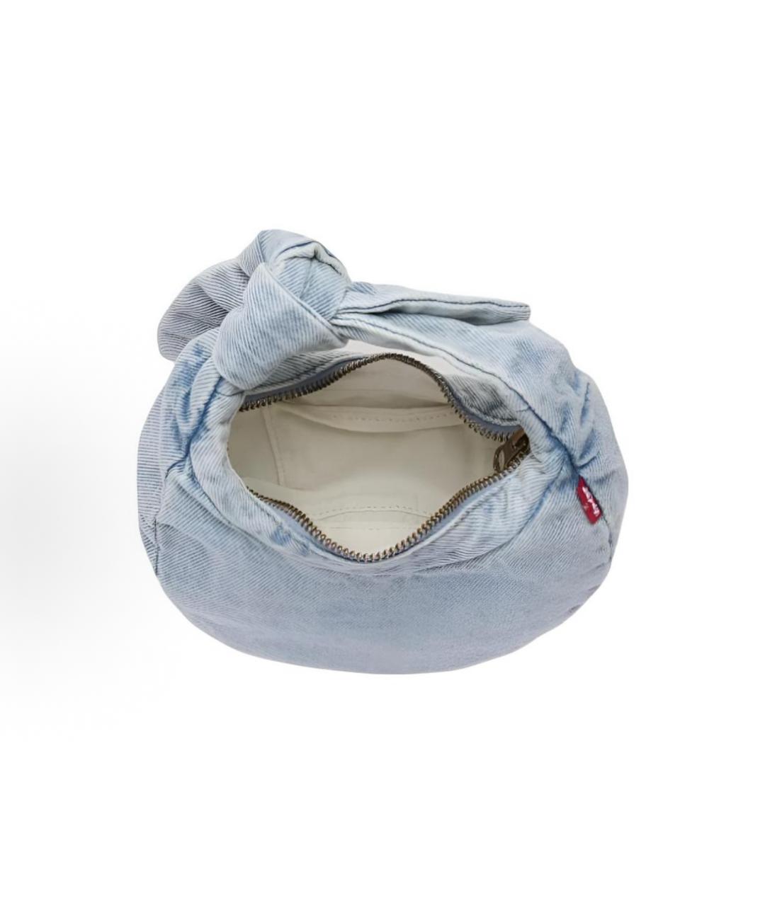 LEVI'S Голубая деним сумка с короткими ручками, фото 4