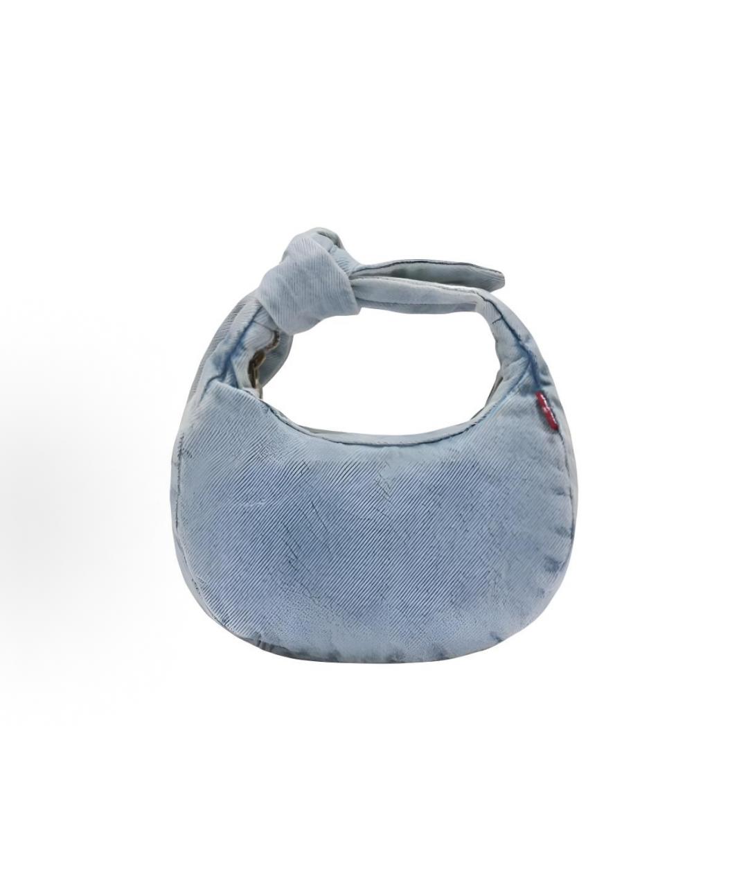 LEVI'S Голубая деним сумка с короткими ручками, фото 8