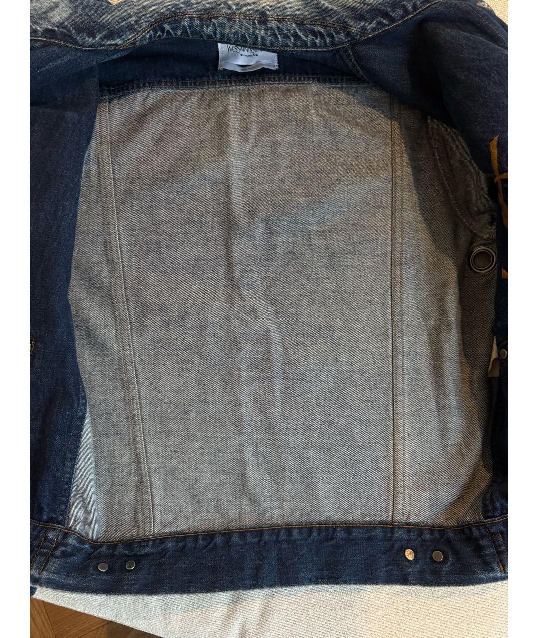SAINT LAURENT Синяя деним куртка, фото 8
