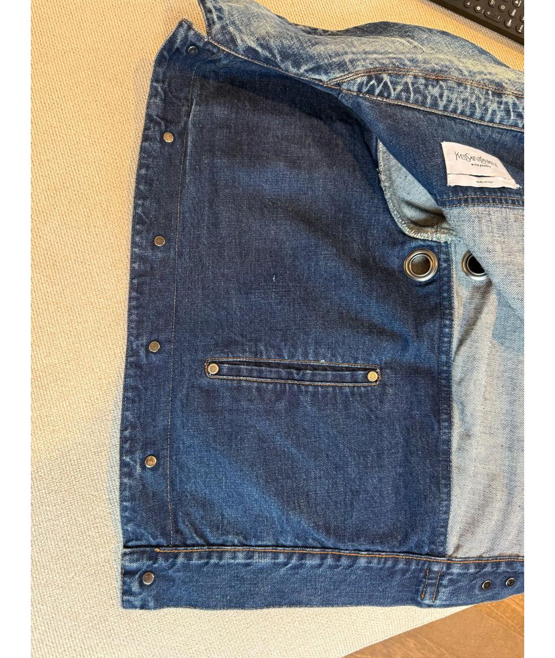 SAINT LAURENT Синяя деним куртка, фото 5
