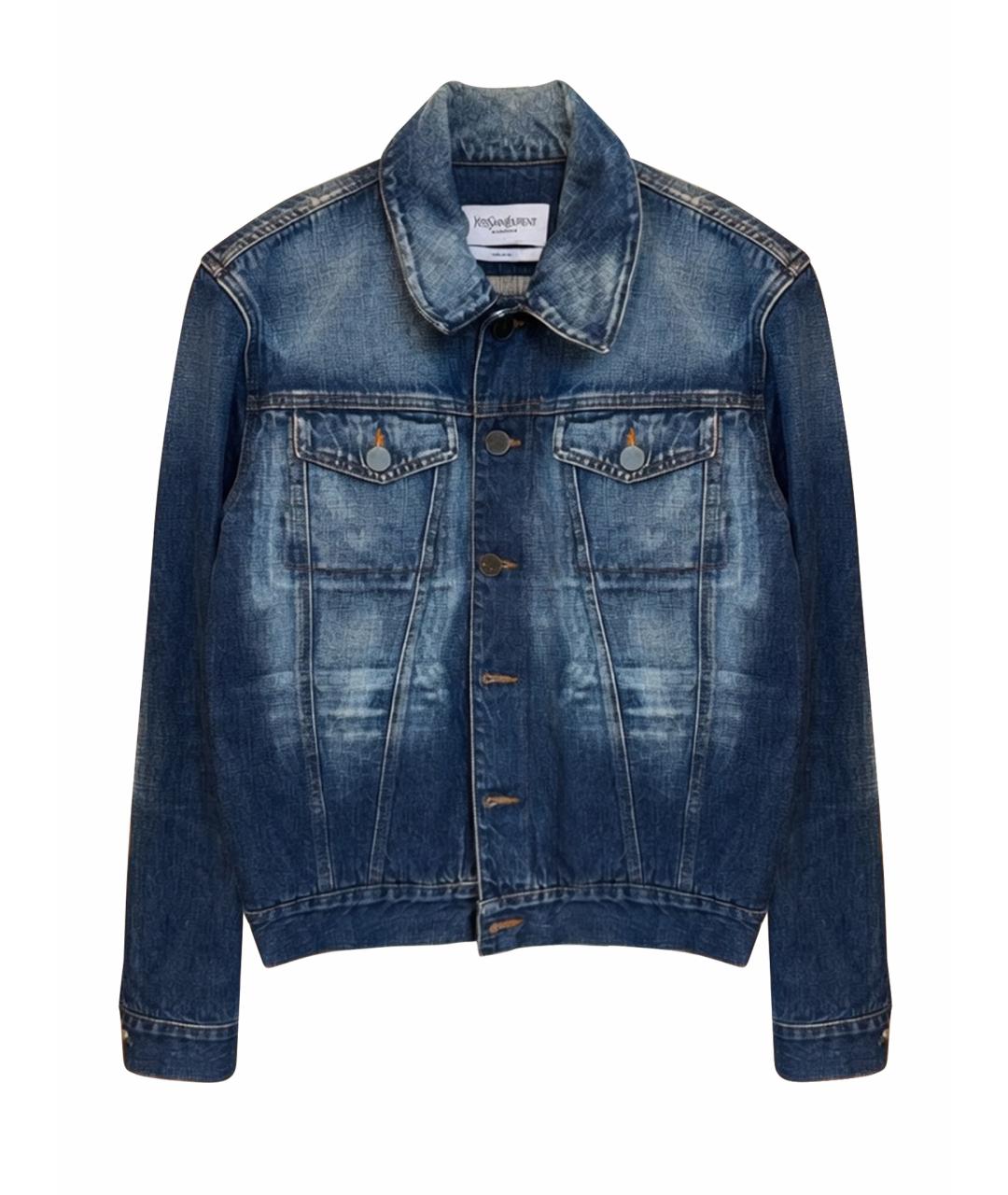 SAINT LAURENT Синяя деним куртка, фото 1