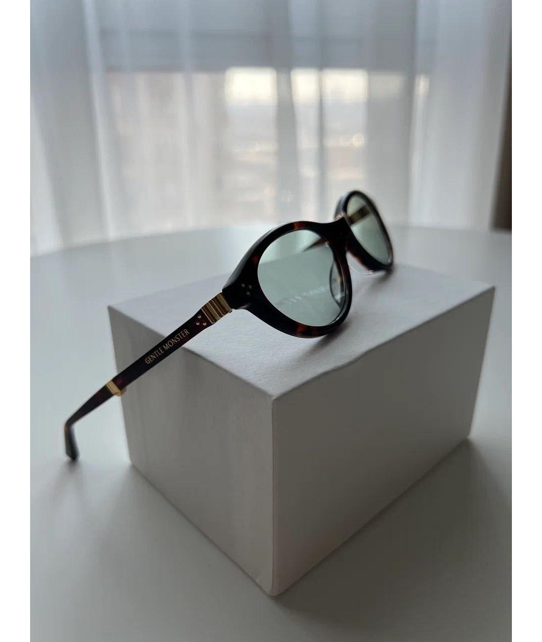 GENTLE MONSTER Коричневые пластиковые солнцезащитные очки, фото 4