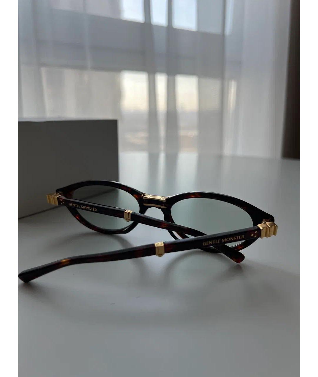 GENTLE MONSTER Коричневые пластиковые солнцезащитные очки, фото 6