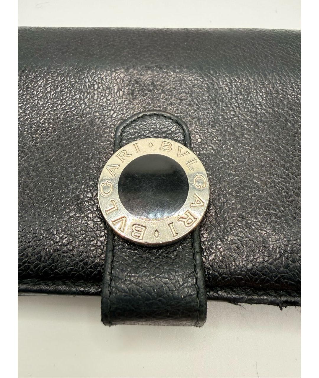 BVLGARI Черный кожаный кошелек, фото 2