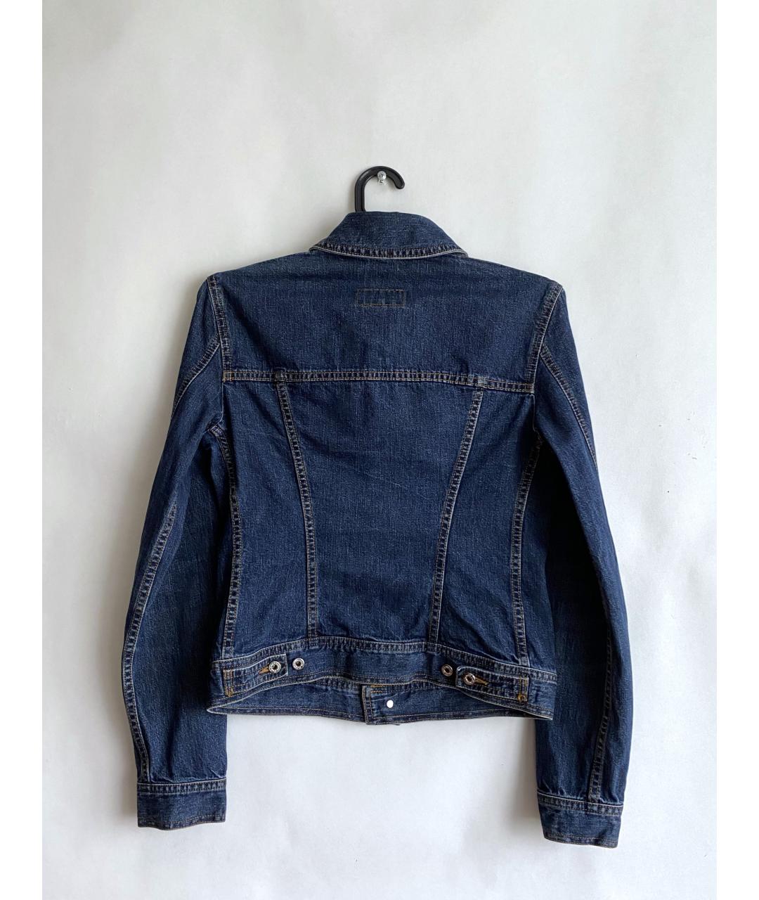 DOLCE&GABBANA Темно-синяя деним куртка, фото 2