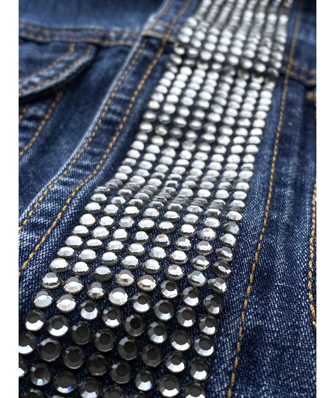 DOLCE&GABBANA Темно-синяя деним куртка, фото 6