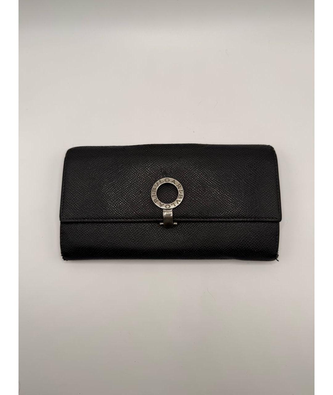 BVLGARI Черный кожаный кошелек, фото 7