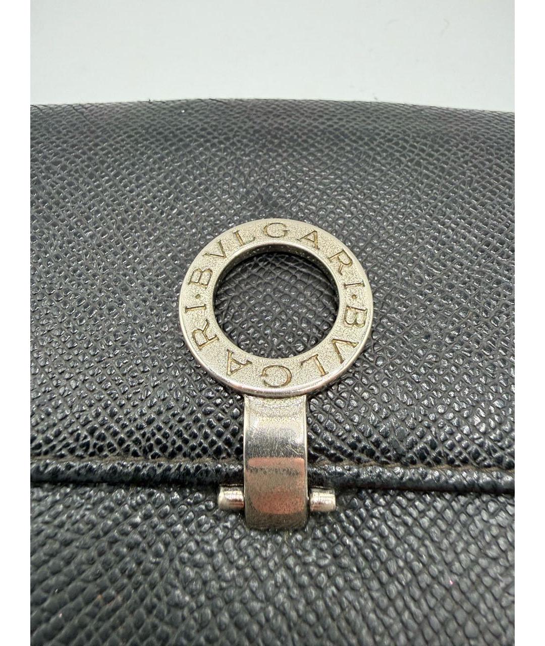 BVLGARI Черный кожаный кошелек, фото 3
