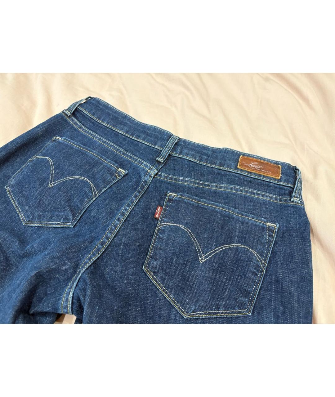 LEVI'S Синие хлопковые джинсы клеш, фото 4