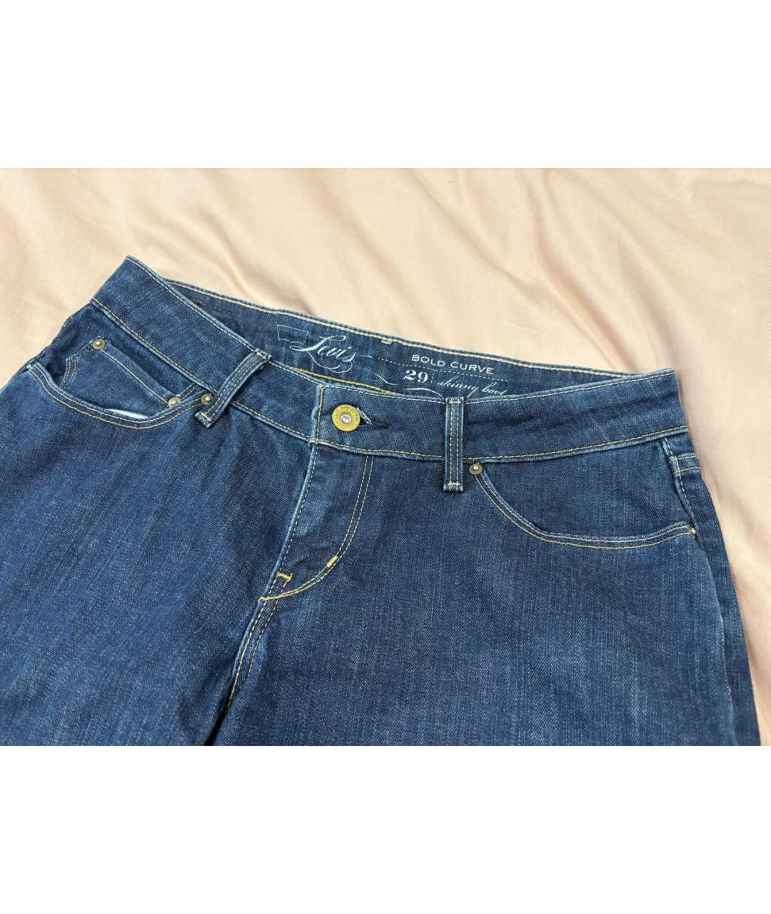 LEVI'S Синие хлопковые джинсы клеш, фото 3