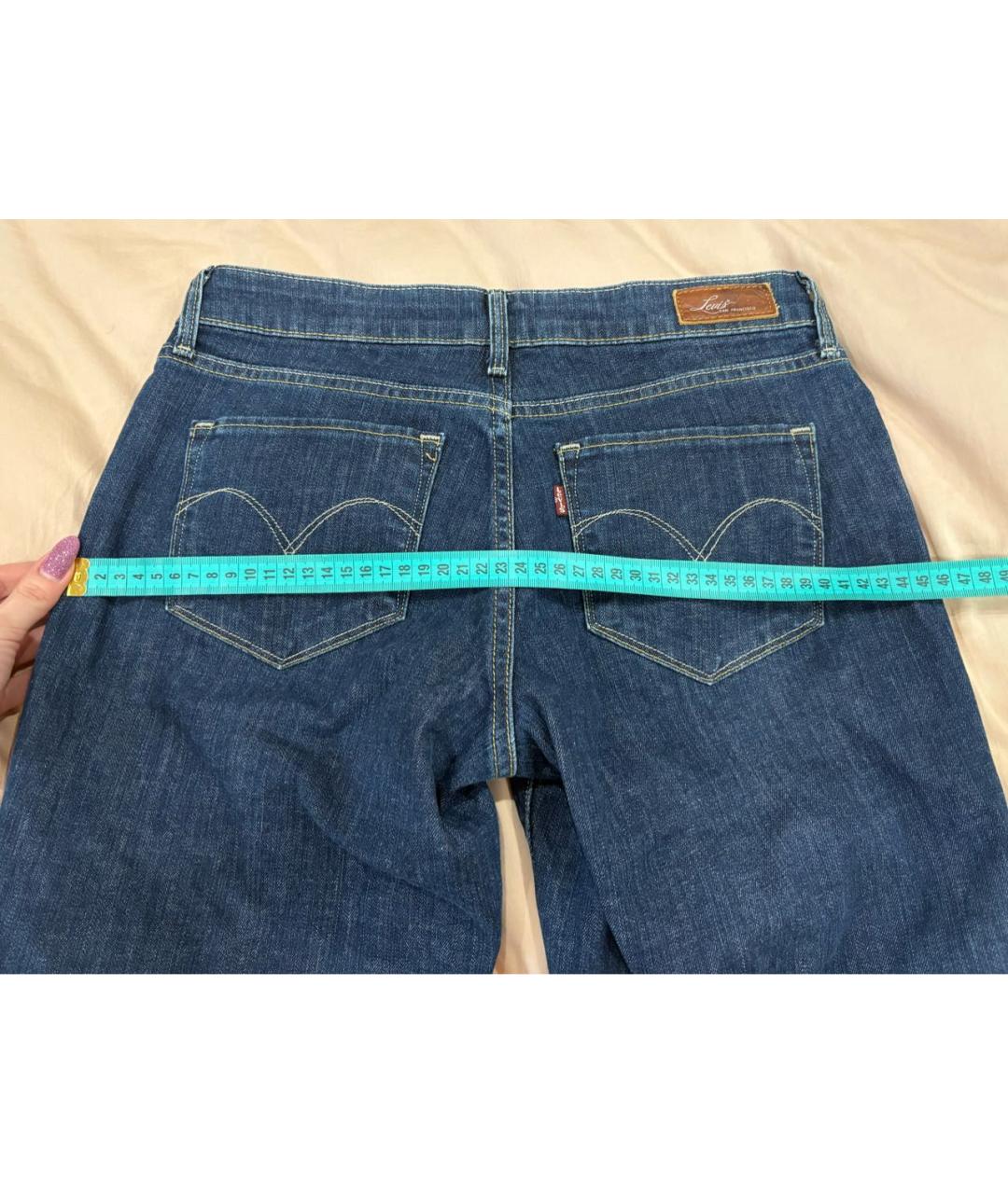 LEVI'S Синие хлопковые джинсы клеш, фото 6