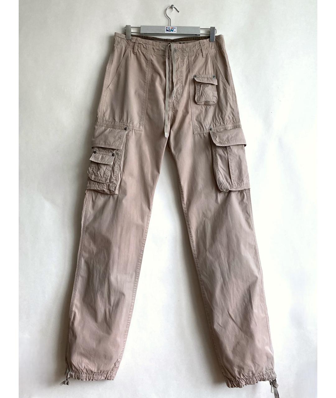 DOLCE&GABBANA Бежевые хлопковые повседневные брюки, фото 10