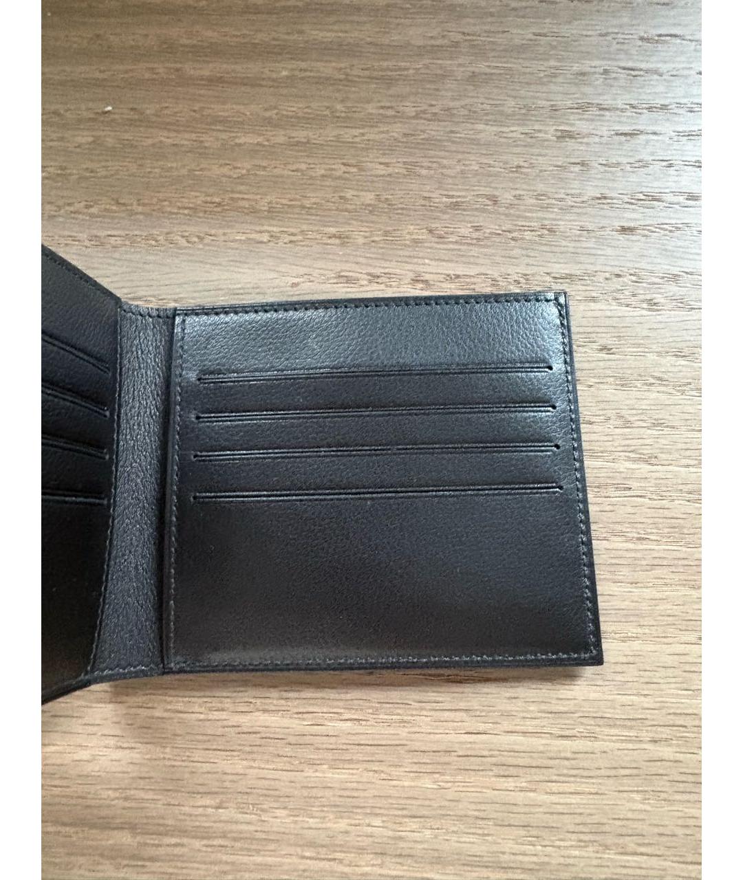 HERMES Черный кожаный кошелек, фото 5