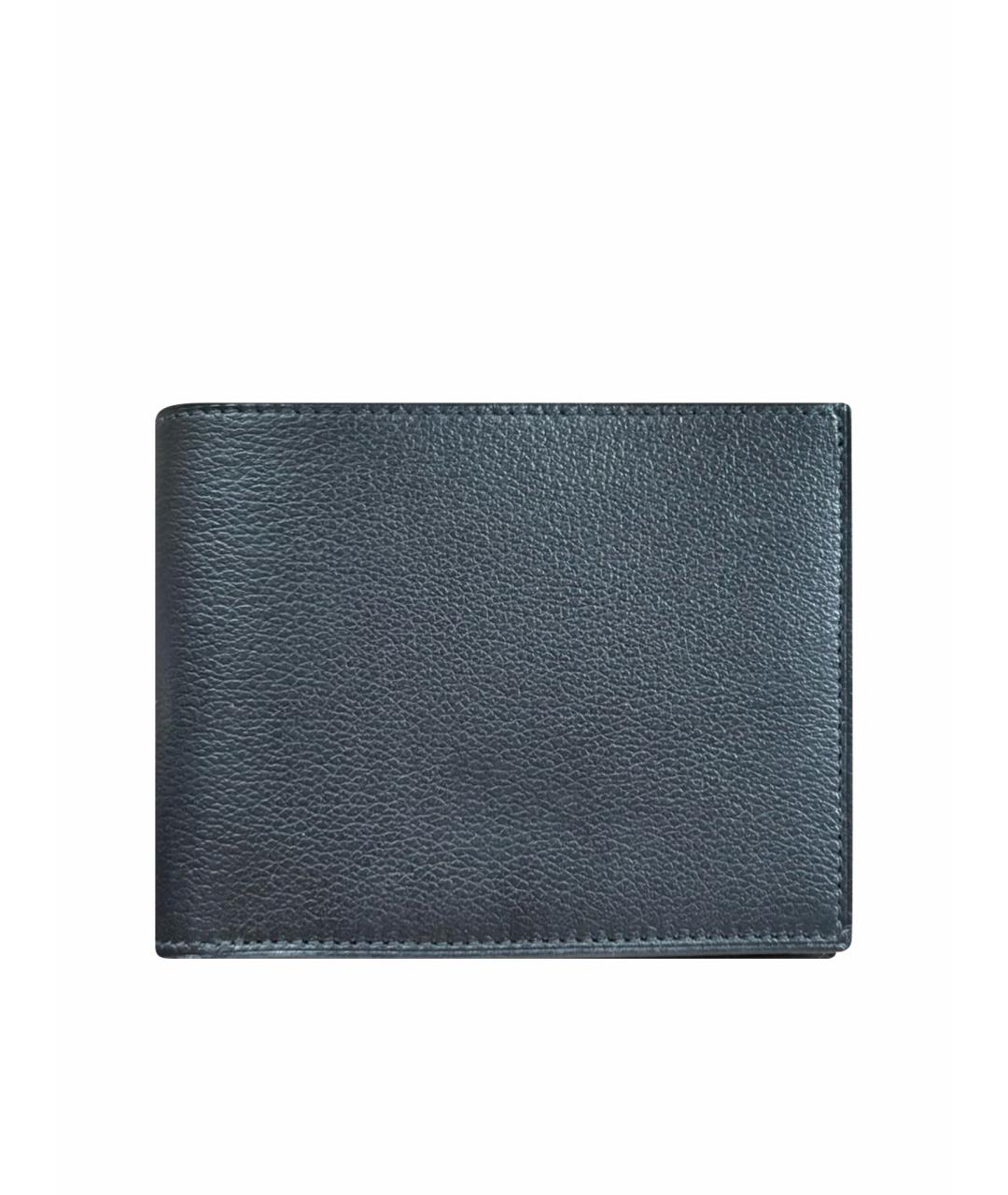 HERMES Черный кожаный кошелек, фото 1