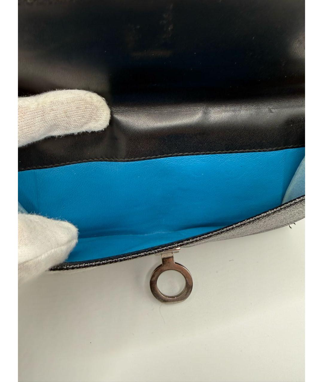 BVLGARI Черный кожаный кошелек, фото 6