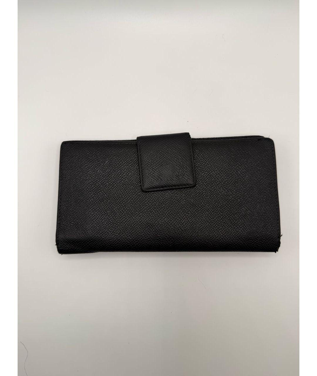 BVLGARI Черный кожаный кошелек, фото 2
