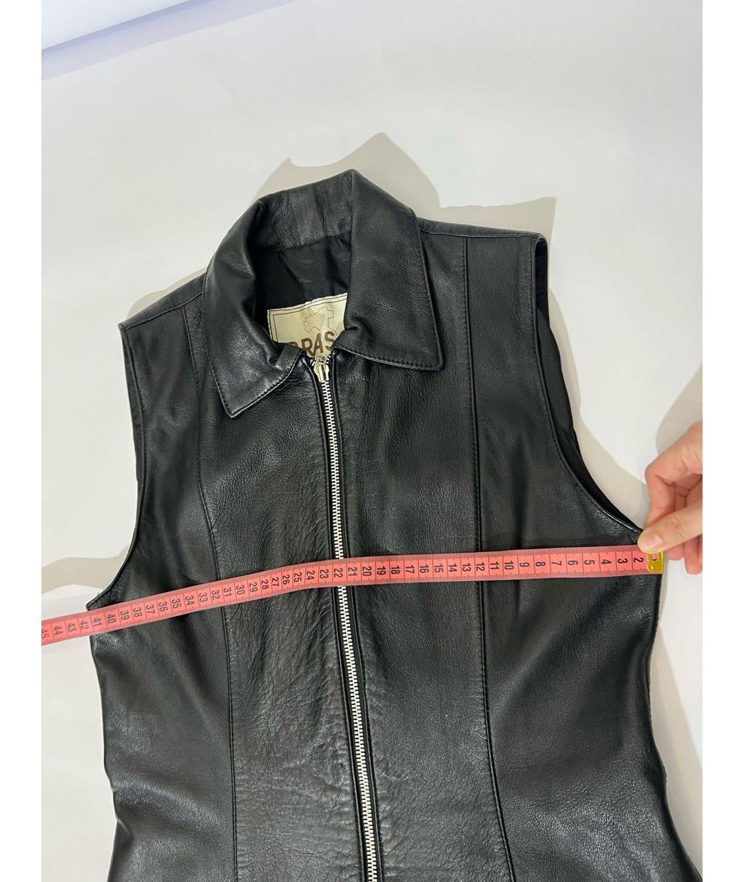 BRASCHI Черное кожаное повседневное платье, фото 8
