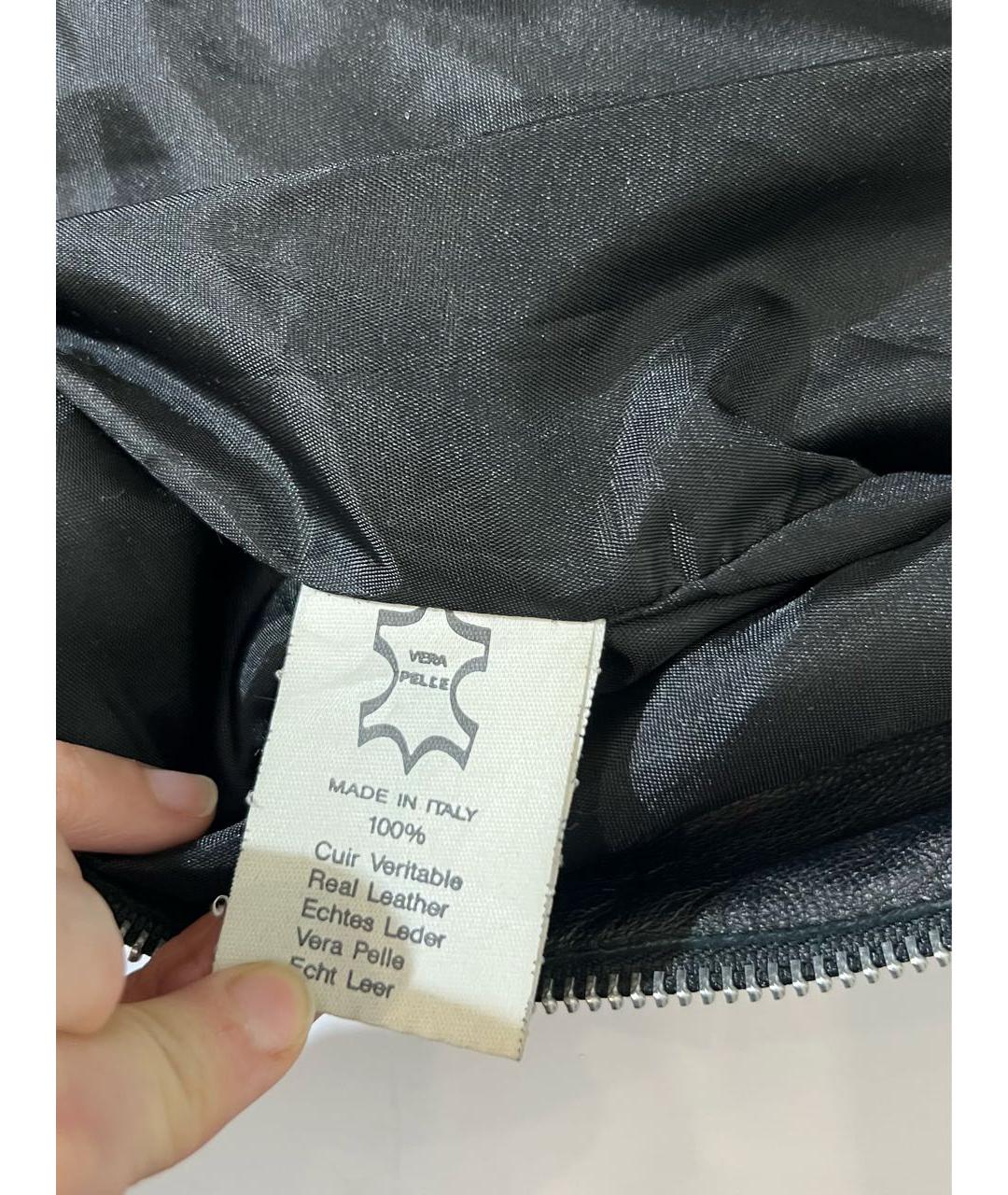 BRASCHI Черное кожаное повседневное платье, фото 4