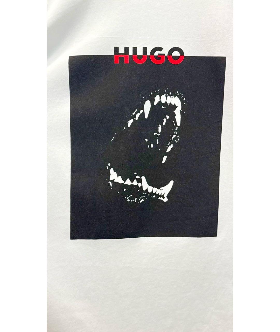 HUGO BOSS Белая хлопковая футболка, фото 4